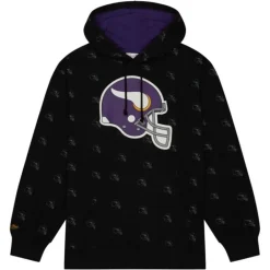 Apparel Mitchell & Ness Hoodies & Sweatshirts-Aop Fleece Hoodie Minnesota Vikings