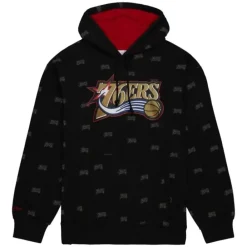 Apparel Mitchell & Ness Hoodies & Sweatshirts-Aop Fleece Hoodie Philadelphia 76Ers