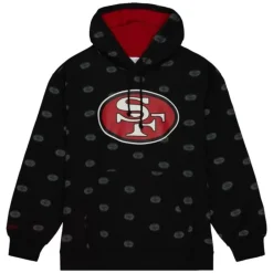 Apparel Mitchell & Ness Hoodies & Sweatshirts-Aop Fleece Hoodie San Francisco 49Ers