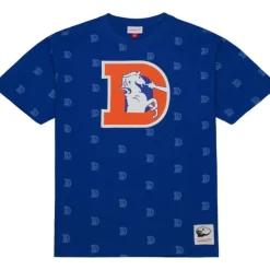 Apparel Mitchell & Ness T-Shirts & Tops-Aop S/S Top Denver Broncos
