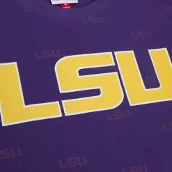 Apparel Mitchell & Ness T-Shirts & Tops-Aop Ss Top Louisiana State University
