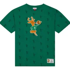 Apparel Mitchell & Ness T-Shirts & Tops-Aop S/S Top Milwaukee Bucks