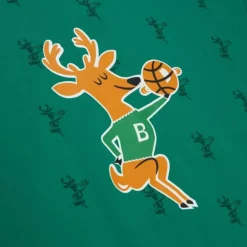Apparel Mitchell & Ness T-Shirts & Tops-Aop S/S Top Milwaukee Bucks