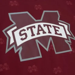 Apparel Mitchell & Ness T-Shirts & Tops-Aop Ss Top Mississippi State University