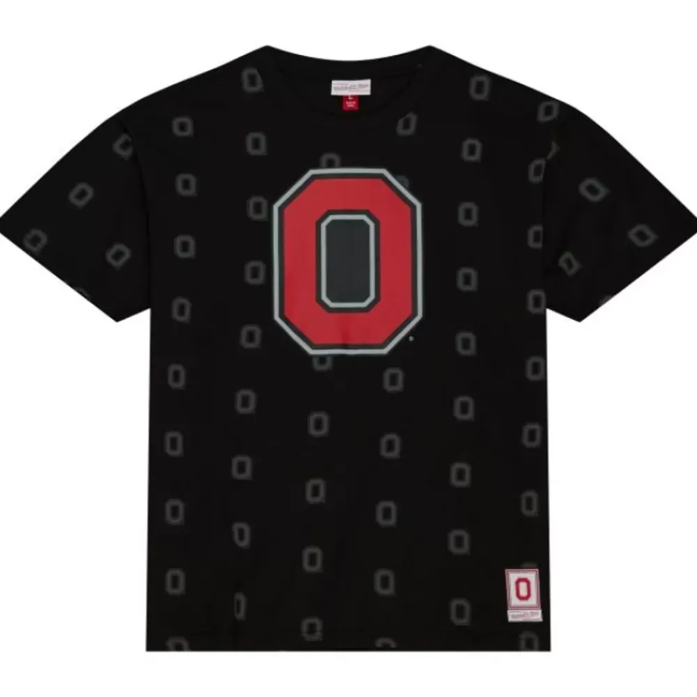 Apparel Mitchell & Ness T-Shirts & Tops-Aop Ss Top Ohio State