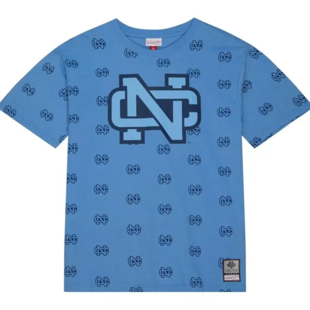 Apparel Mitchell & Ness T-Shirts & Tops-Aop Ss Top University Of North Carolina