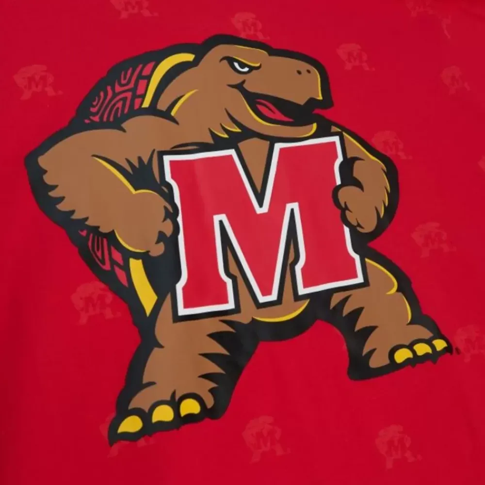 Apparel Mitchell & Ness T-Shirts & Tops-Aop Ss Top University Of Maryland