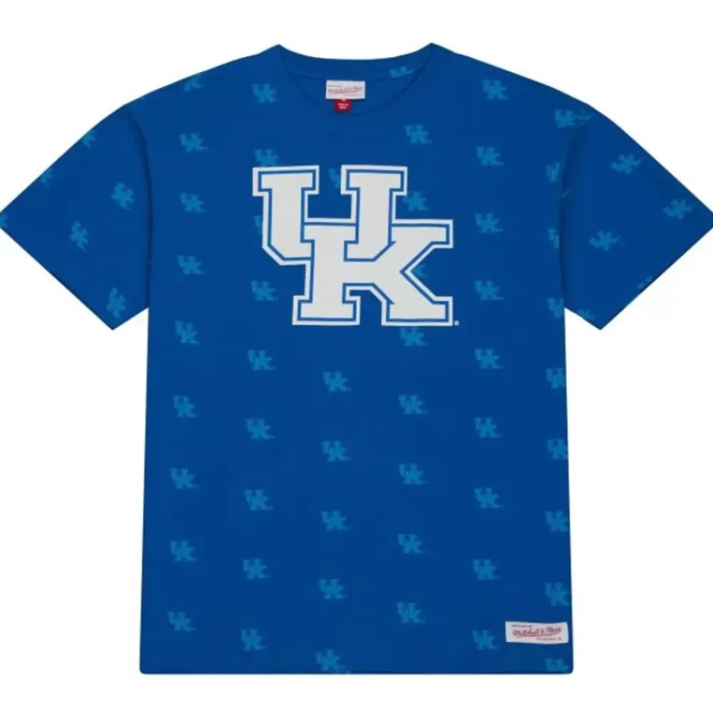 Apparel Mitchell & Ness T-Shirts & Tops-Aop Ss Top University Of Kentucky