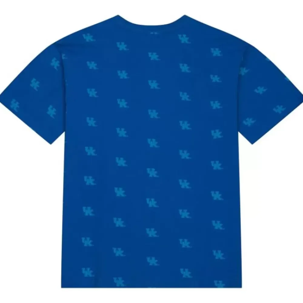 Apparel Mitchell & Ness T-Shirts & Tops-Aop Ss Top University Of Kentucky