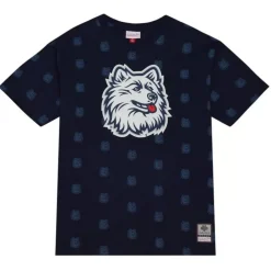 Apparel Mitchell & Ness T-Shirts & Tops-Aop Ss Top University Of Connecticut
