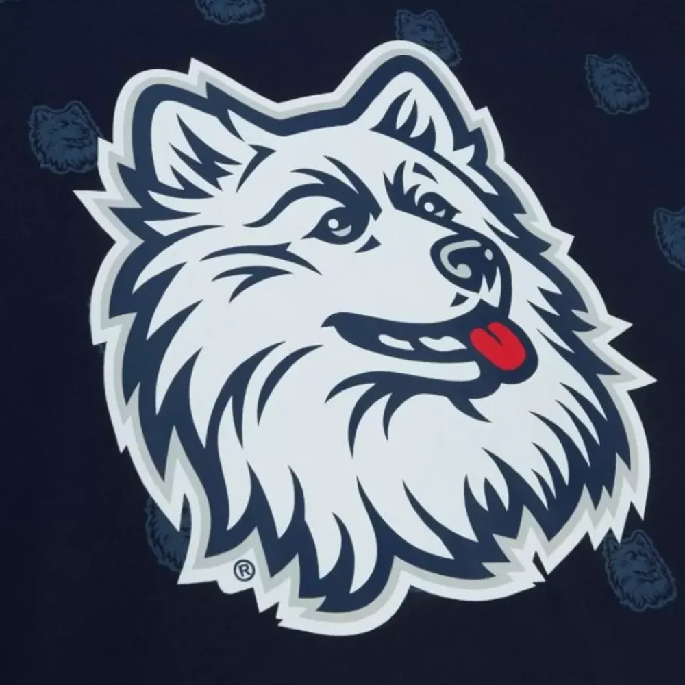 Apparel Mitchell & Ness T-Shirts & Tops-Aop Ss Top University Of Connecticut