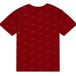 Apparel Mitchell & Ness T-Shirts & Tops-Aop Ss Top University Of Arkansas