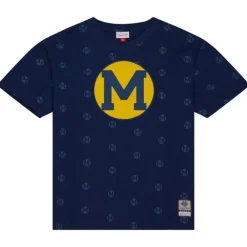 Apparel Mitchell & Ness T-Shirts & Tops-Aop Ss Top University Of Michigan