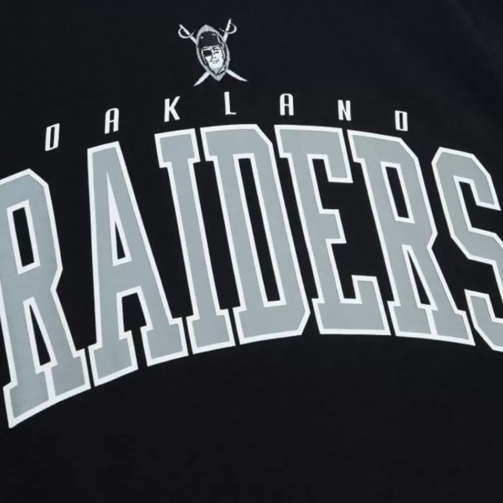 Apparel Mitchell & Ness Hoodies & Sweatshirts-Arch Team Crew Oakland Raiders
