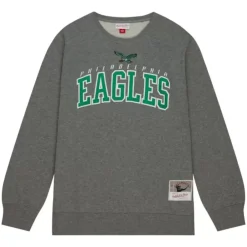 Apparel Mitchell & Ness Hoodies & Sweatshirts-Arch Team Crew Philadelphia Eagles