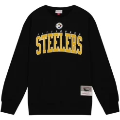 Apparel Mitchell & Ness Hoodies & Sweatshirts-Arch Team Crew Pittsburgh Steelers