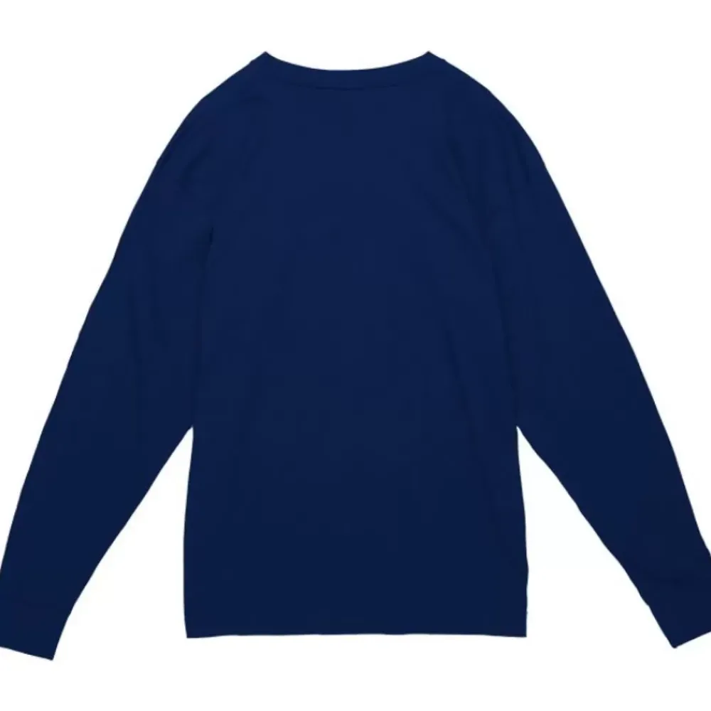 Apparel Mitchell & Ness T-Shirts & Tops-Arched Logo Lockup Slub Ls Tee University Of Kansas