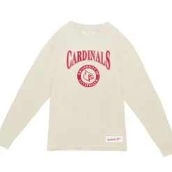 Apparel Mitchell & Ness T-Shirts & Tops-Arched Logo Lockup Slub Ls Tee University Of Louisville