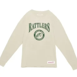 Apparel Mitchell & Ness T-Shirts & Tops-Arched Logo Lockup Slub Ls Tee Florida A&M University