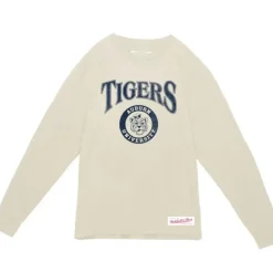 Apparel Mitchell & Ness T-Shirts & Tops-Arched Logo Lockup Slub Ls Tee Auburn University