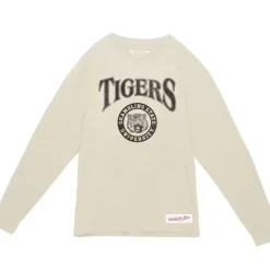 Apparel Mitchell & Ness T-Shirts & Tops-Arched Logo Lockup Slub Ls Tee Grambling State University