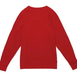 Apparel Mitchell & Ness T-Shirts & Tops-Arched Logo Lockup Slub Ls Tee University Of Wisconsin - Madison