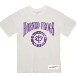 Apparel Mitchell & Ness T-Shirts & Tops-Arched Logo Lockup Slub Tee Texas Christian University