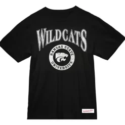 Apparel Mitchell & Ness T-Shirts & Tops-Arched Logo Lockup Slub Tee Kansas State University