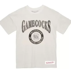 Apparel Mitchell & Ness T-Shirts & Tops-Arched Logo Lockup Slub Tee University Of South Carolina