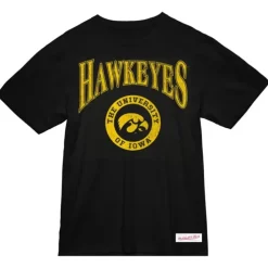 Apparel Mitchell & Ness T-Shirts & Tops-Arched Logo Lockup Slub Tee University Of Iowa