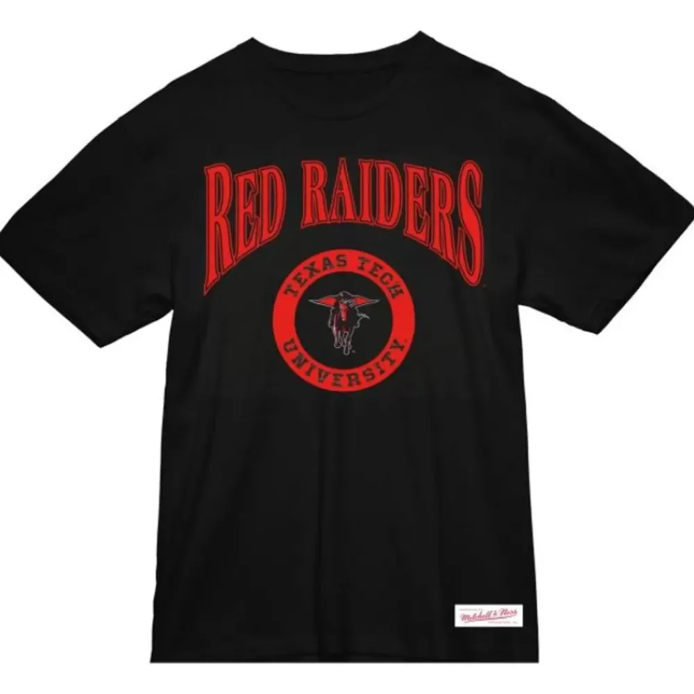 Apparel Mitchell & Ness T-Shirts & Tops-Arched Logo Lockup Slub Tee Texas Tech University