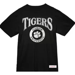 Apparel Mitchell & Ness T-Shirts & Tops-Arched Logo Lockup Slub Tee Clemson University