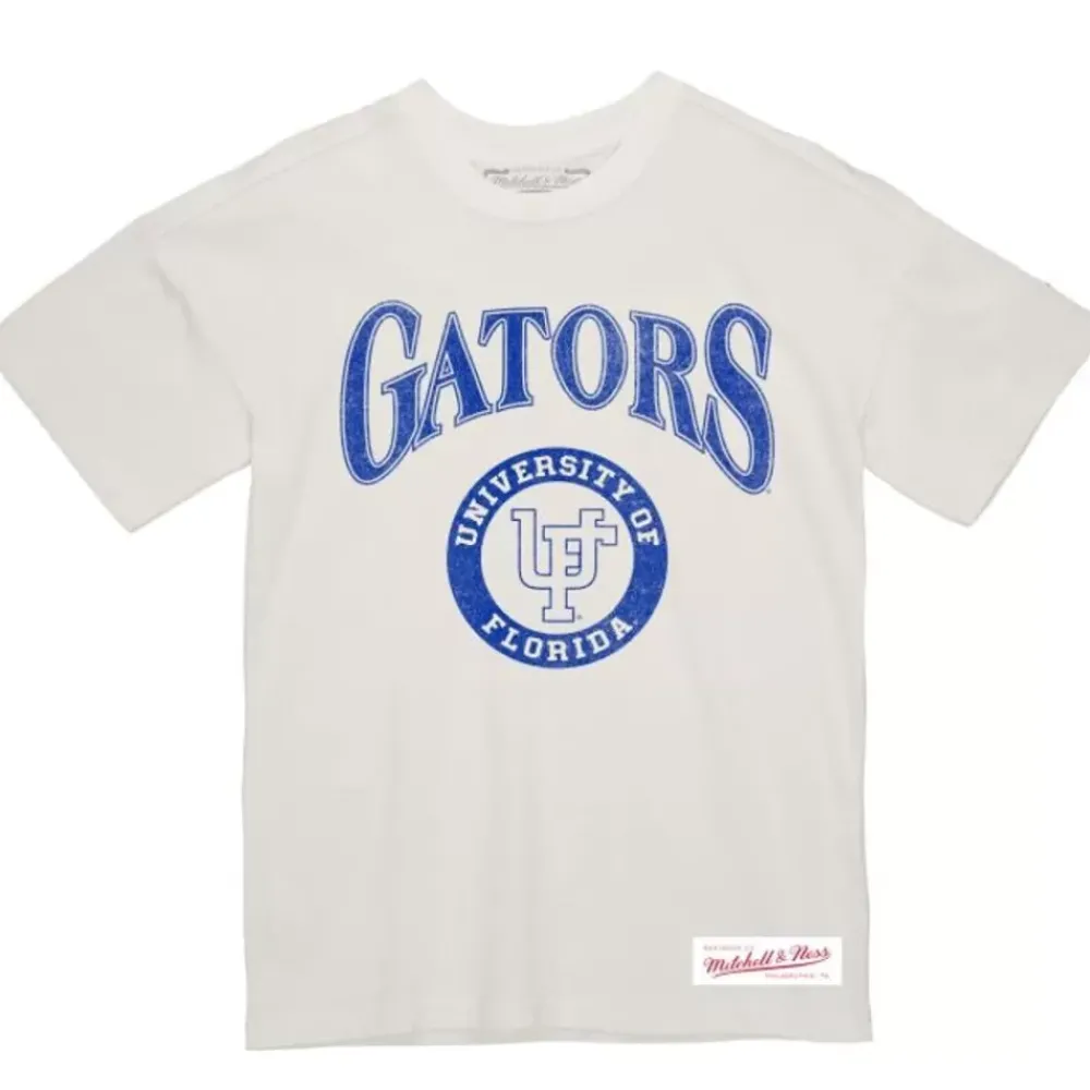 Apparel Mitchell & Ness T-Shirts & Tops-Arched Logo Lockup Slub Tee University Of Florida