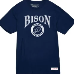 Apparel Mitchell & Ness T-Shirts & Tops-Arched Logo Lockup Slub Tee Howard University