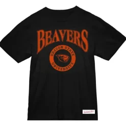 Apparel Mitchell & Ness T-Shirts & Tops-Arched Logo Lockup Slub Tee Oregon State University