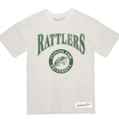 Apparel Mitchell & Ness T-Shirts & Tops-Arched Logo Lockup Slub Tee Florida A&M University