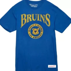Apparel Mitchell & Ness T-Shirts & Tops-Arched Logo Lockup Slub Tee Ucla