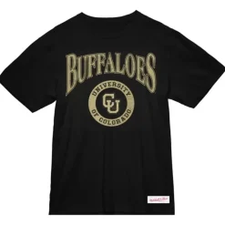 Apparel Mitchell & Ness T-Shirts & Tops-Arched Logo Lockup Slub Tee University Of Colorado Boulder