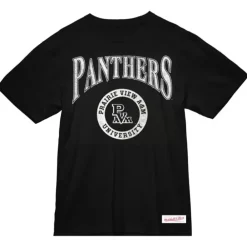 Apparel Mitchell & Ness T-Shirts & Tops-Arched Logo Lockup Slub Tee Prairie View A&M University