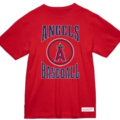Apparel Mitchell & Ness T-Shirts & Tops-Arched Logo Slub Tee Anaheim Angels