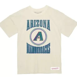 Apparel Mitchell & Ness T-Shirts & Tops-Arched Logo Slub Tee Arizona Diamondbacks