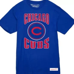 Apparel Mitchell & Ness T-Shirts & Tops-Arched Logo Slub Tee Chicago Cubs
