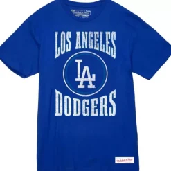 Apparel Mitchell & Ness T-Shirts & Tops-Arched Logo Slub Tee Los Angeles Dodgers