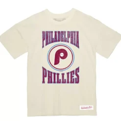 Apparel Mitchell & Ness T-Shirts & Tops-Arched Logo Slub Tee Philadelphia Phillies