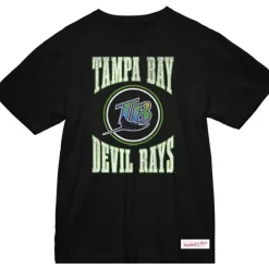 Apparel Mitchell & Ness T-Shirts & Tops-Arched Logo Slub Tee Tampa Bay Rays