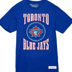 Apparel Mitchell & Ness T-Shirts & Tops-Arched Logo Slub Tee Toronto Blue Jays