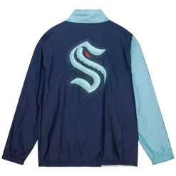 Apparel Mitchell & Ness Jackets & Outerwear-Arched Retro Lined Windbreaker Seattle Kraken