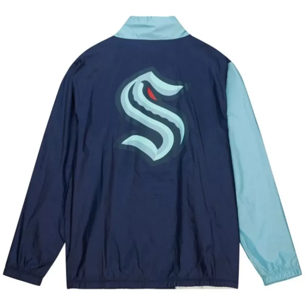 Apparel Mitchell & Ness Jackets & Outerwear-Arched Retro Lined Windbreaker Seattle Kraken