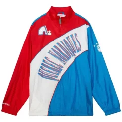 Apparel Mitchell & Ness Jackets & Outerwear-Arched Retro Lined Windbreaker Quebec Nordiques