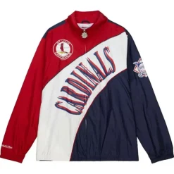 Apparel Mitchell & Ness Jackets & Outerwear-Arched Retro Lined Windbreaker St. Louis Cardinals